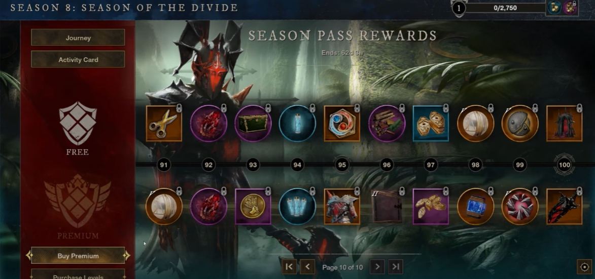 new world aeternum season 8 season pass rewards 91-100